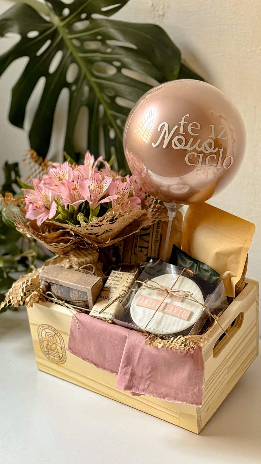 Caixote Café com Flores Completo 4