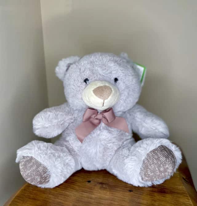 Ursinho de Pelúcia Cinza Claro