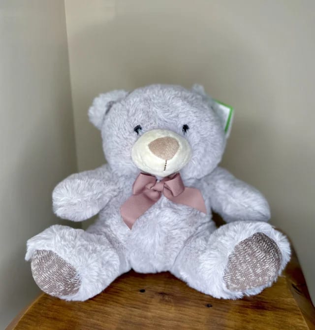 Ursinho de Pelúcia Cinza Claro